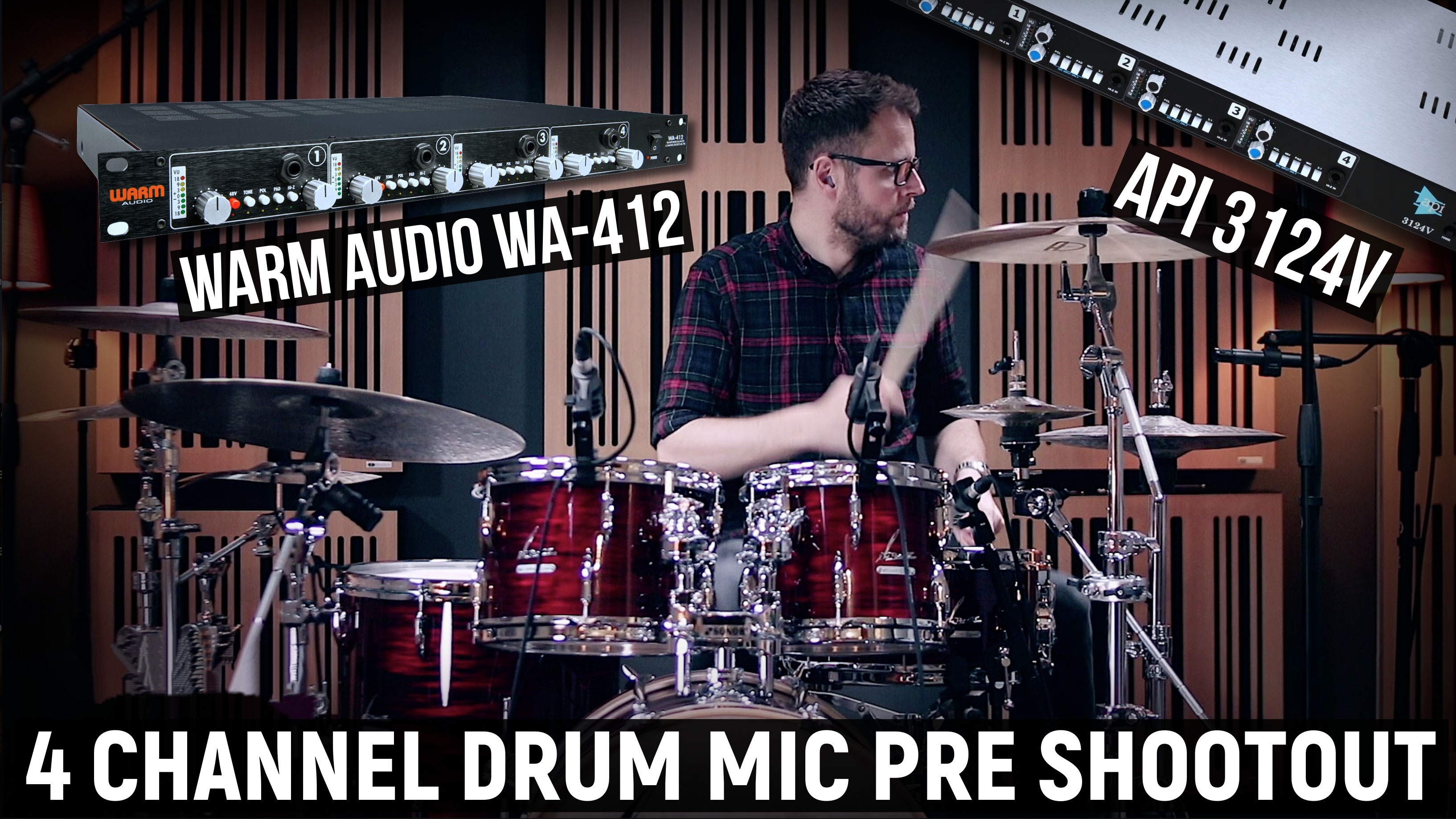 API 3124V vs WA412 mic pre shootout video feature Professioneller