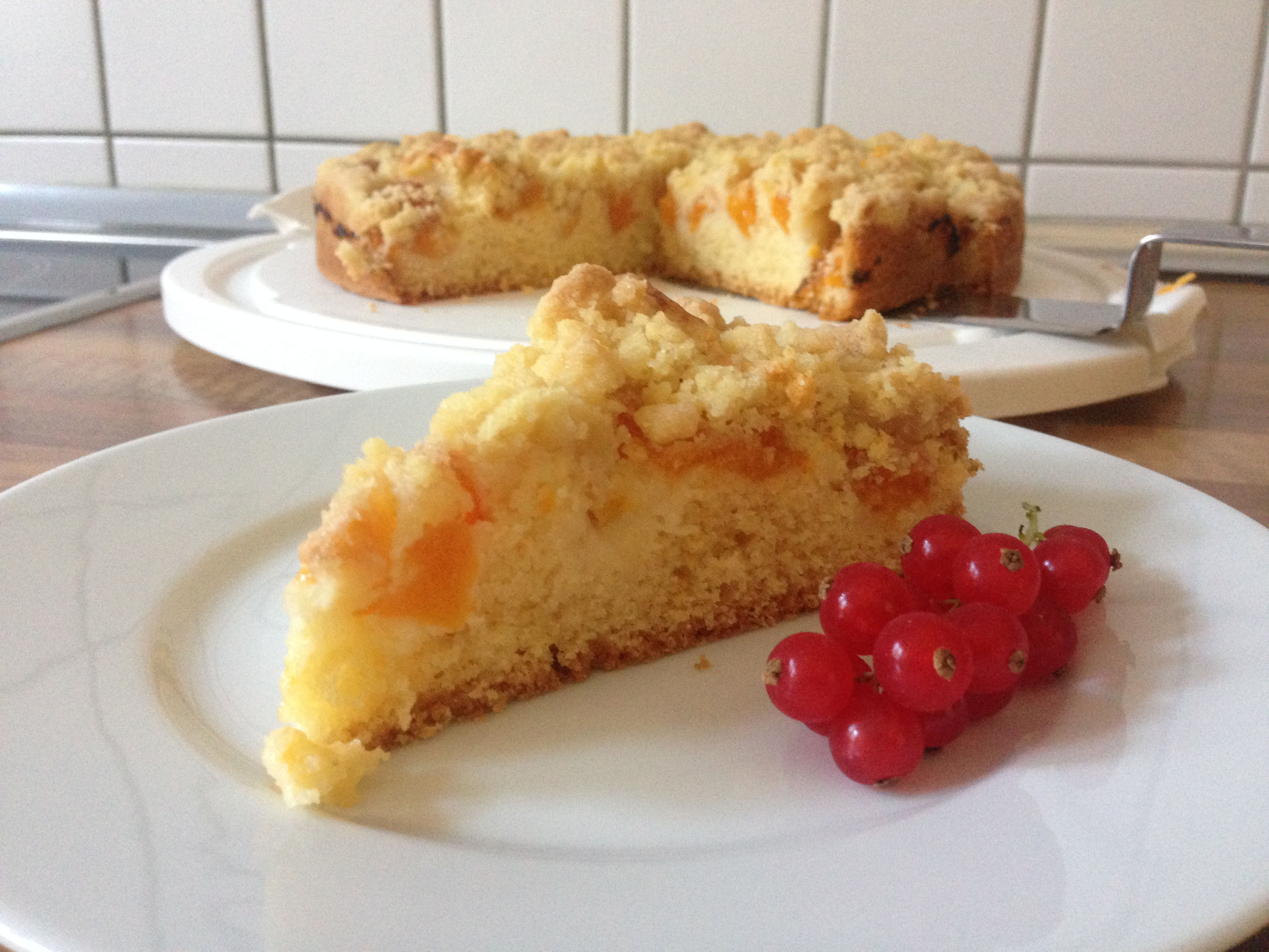 Saftiger Aprikosen-Streusel-Kuchen - Hyggelust - der Blog zum Wohlfühlen