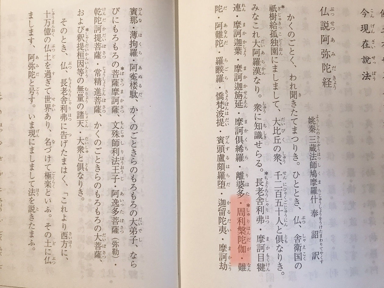 チューダパンタカ原文『根本説一切有部毘奈耶』より抜粋