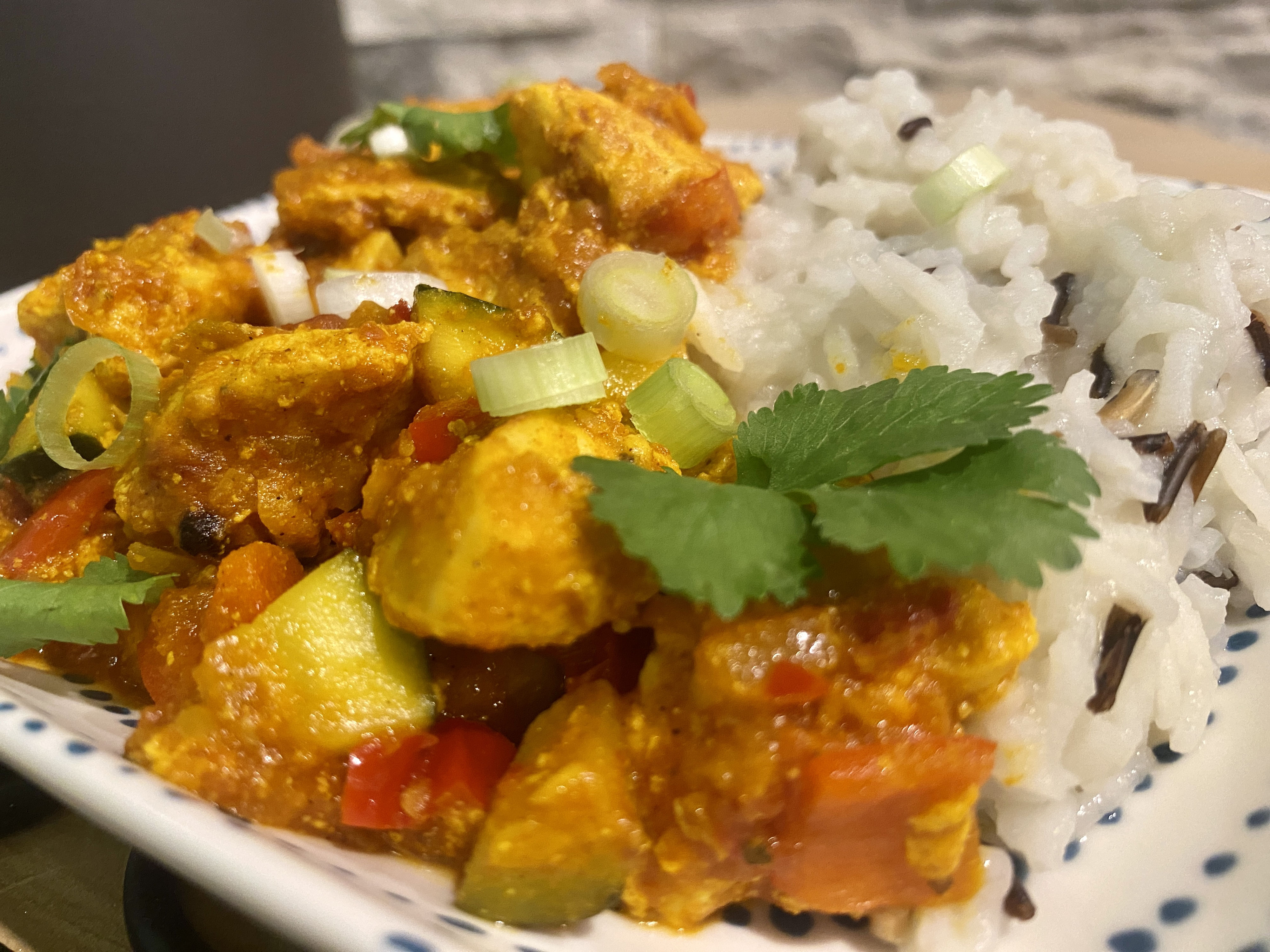 Hähnchen Tikka-Masala mit Reis - TheEssigs