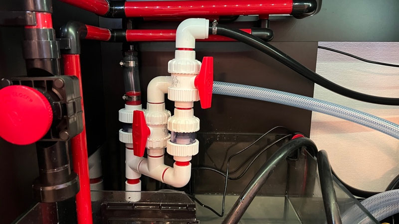レッドシーリーファー水槽用逆止弁付き分岐配管カラー配管 レッドシーリーファー水槽用逆止弁付き分岐配管カラー配管