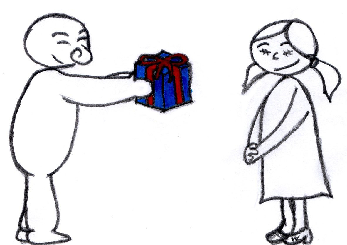 Schenken macht Freude. Kaktusblüte