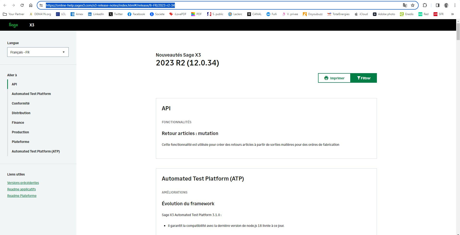 Nouveautés Sage X3 2023 R2 (12.0.34) Freelance expert Sage X3