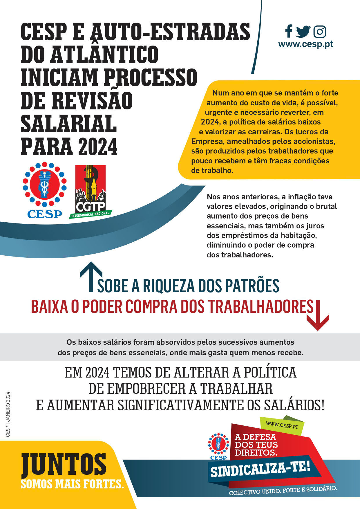 CESP E AUTOESTRADAS DO ATLÂNTICO INICIAM PROCESSO DE REVISÃO SALARIAL
