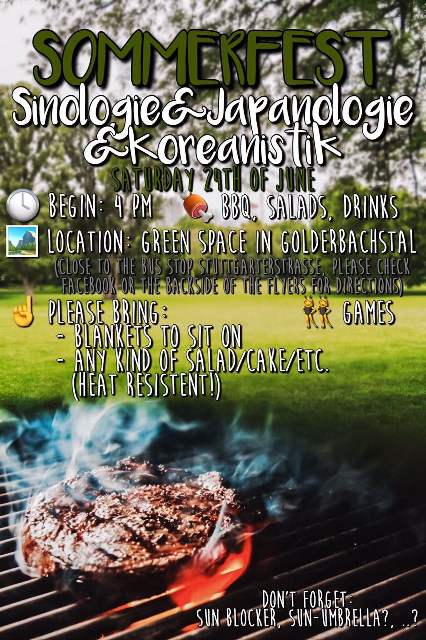 Sommerfest der Sinologie, Japanologie und Koreanistik Fachschaft