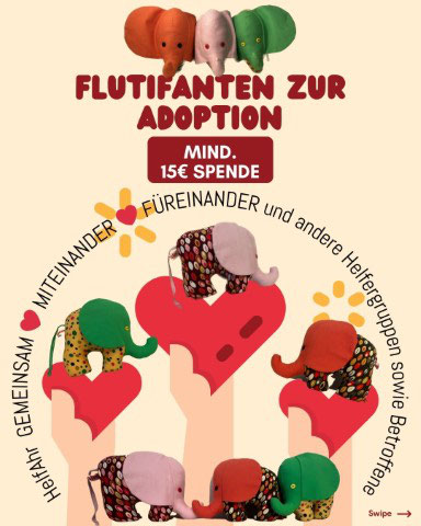 Flutifanten gegen Spende fürs Ahrtal - Ferienhaus AhrGlück