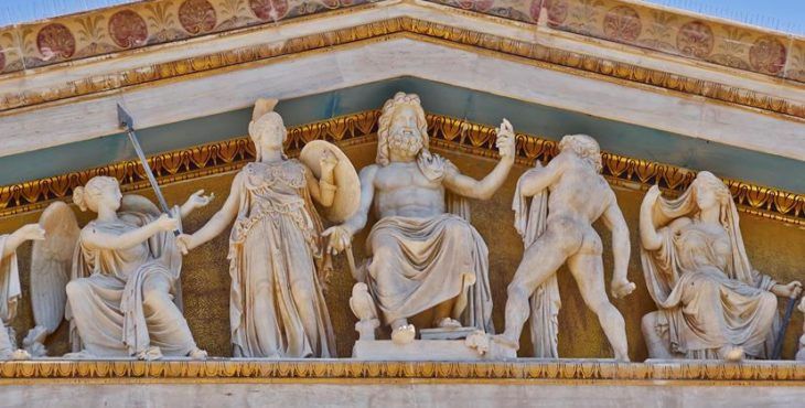 árbol genealógico de la mitología griega que comienza con el caos