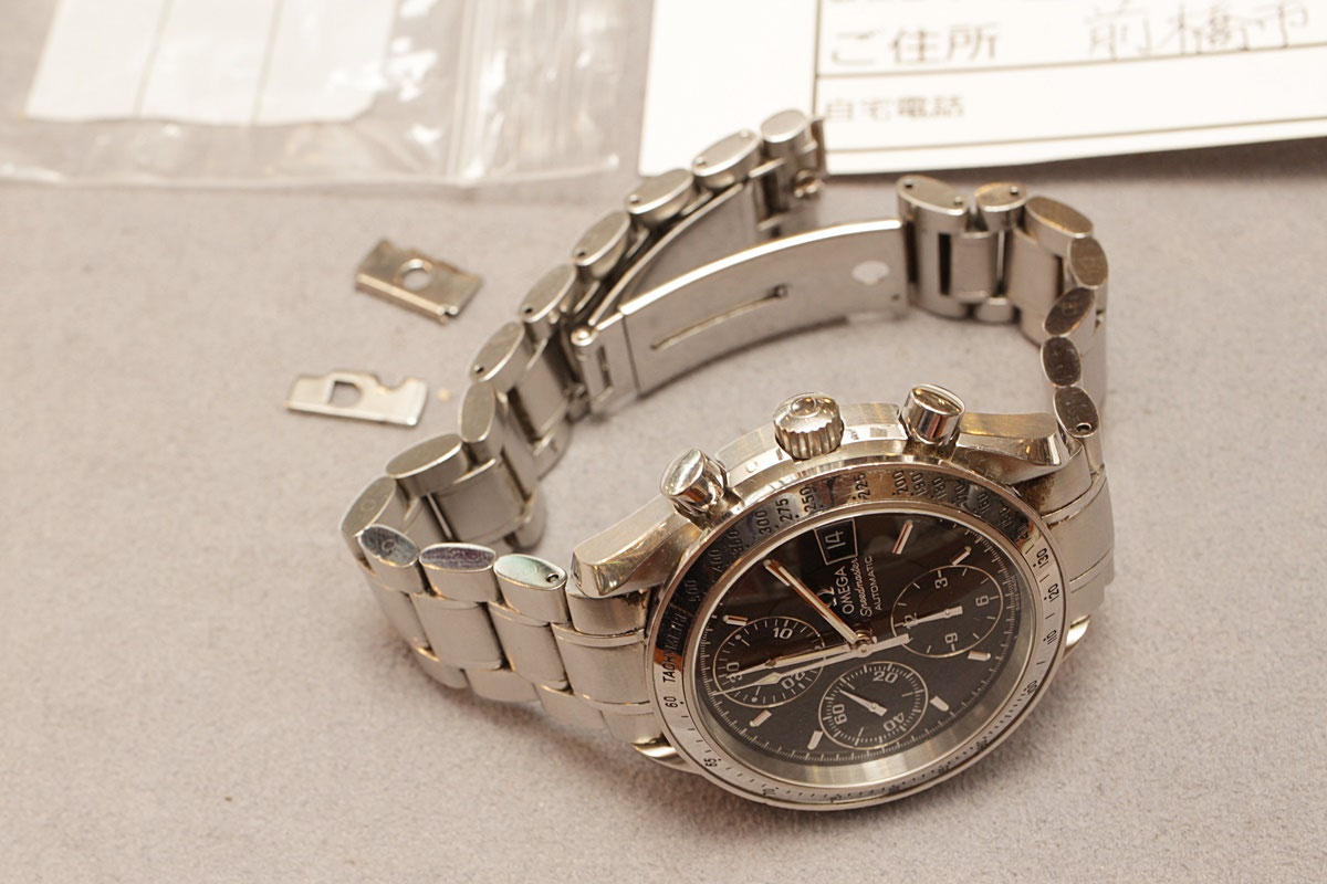 オメガ　金属ベルト 時計 脱「新品ベルト交換」20万円超えと言われたOMEGA金属ベルトを1