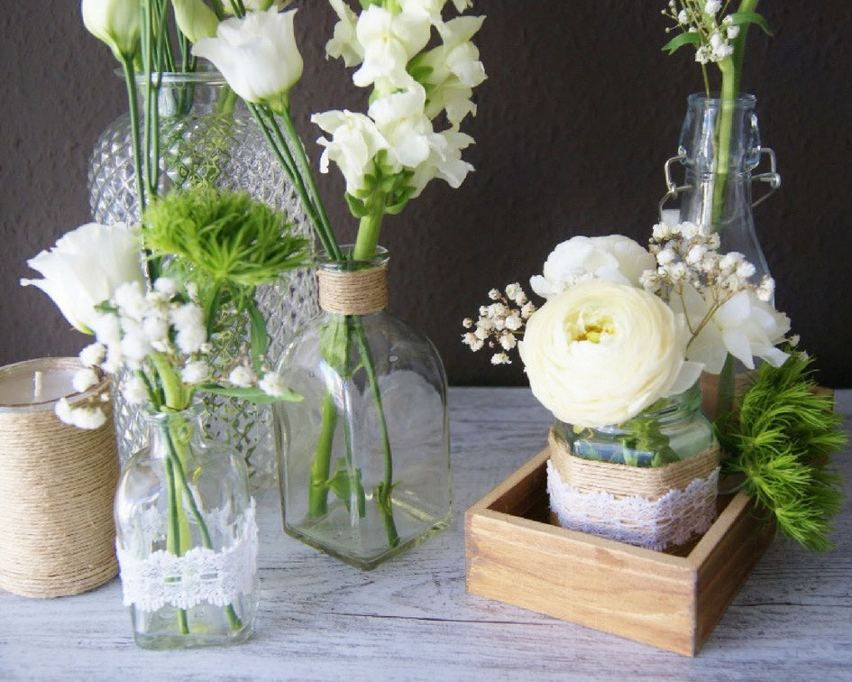 Blumen Deko Im Vintage Stil Selber Machen Fur Hochzeit Als