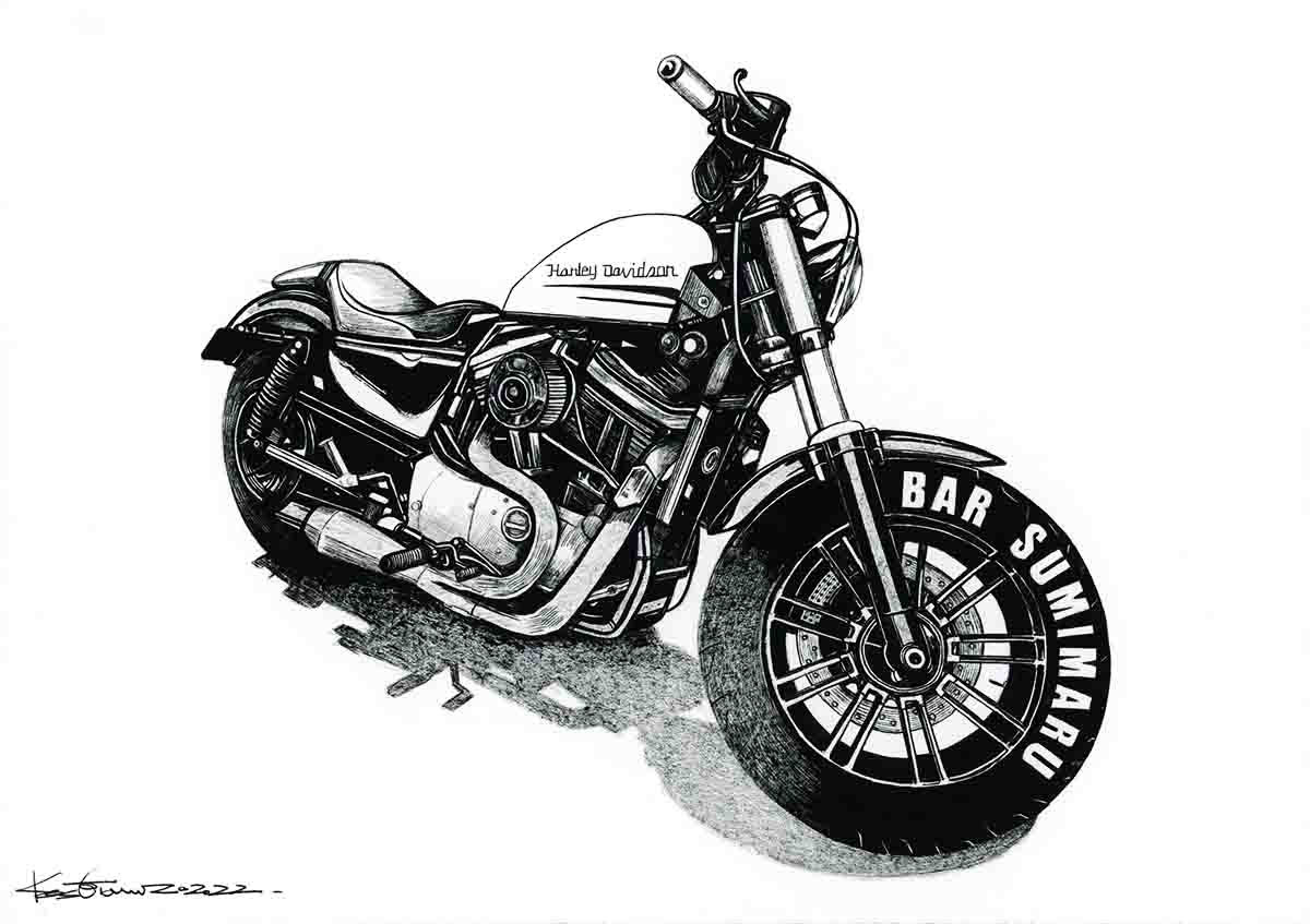 バイクイラスト プロイラストレータが描くリアルなイラストです