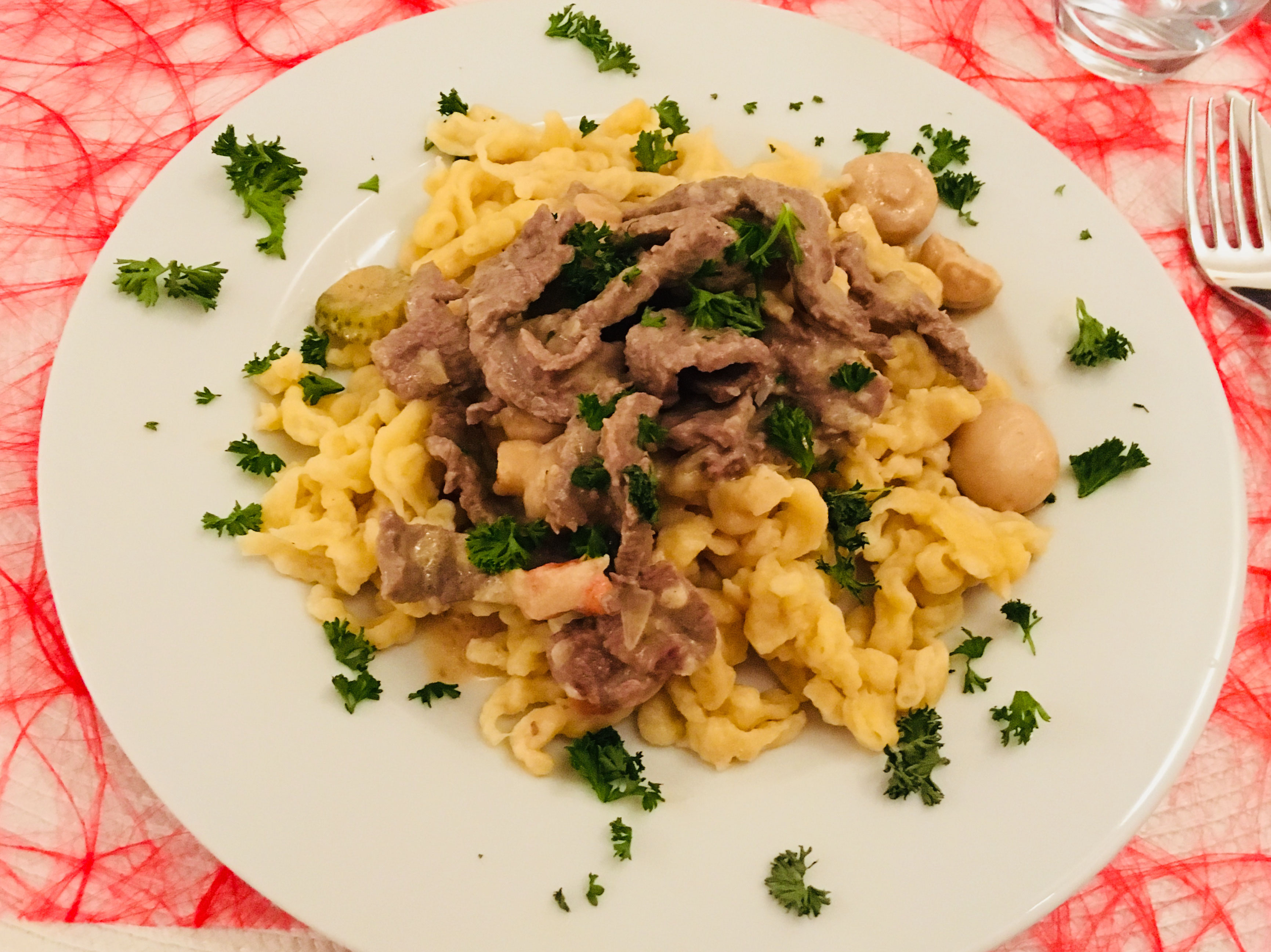 Boeuf Stroganoff (Rinderfilet) mit Spätzle aus dem Thermomix ...