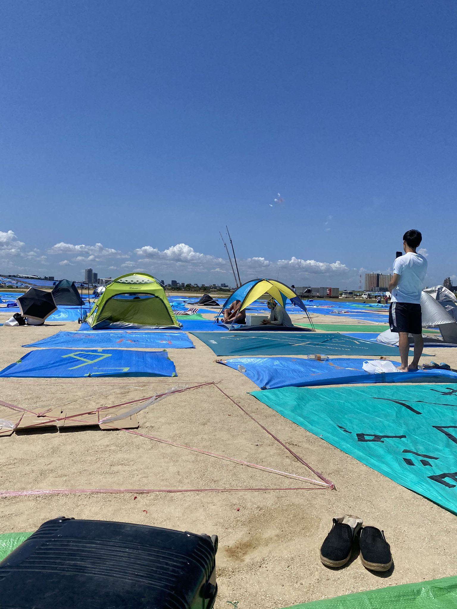 江戸川区花火大会 エリアB 2人（ブルーシート）席