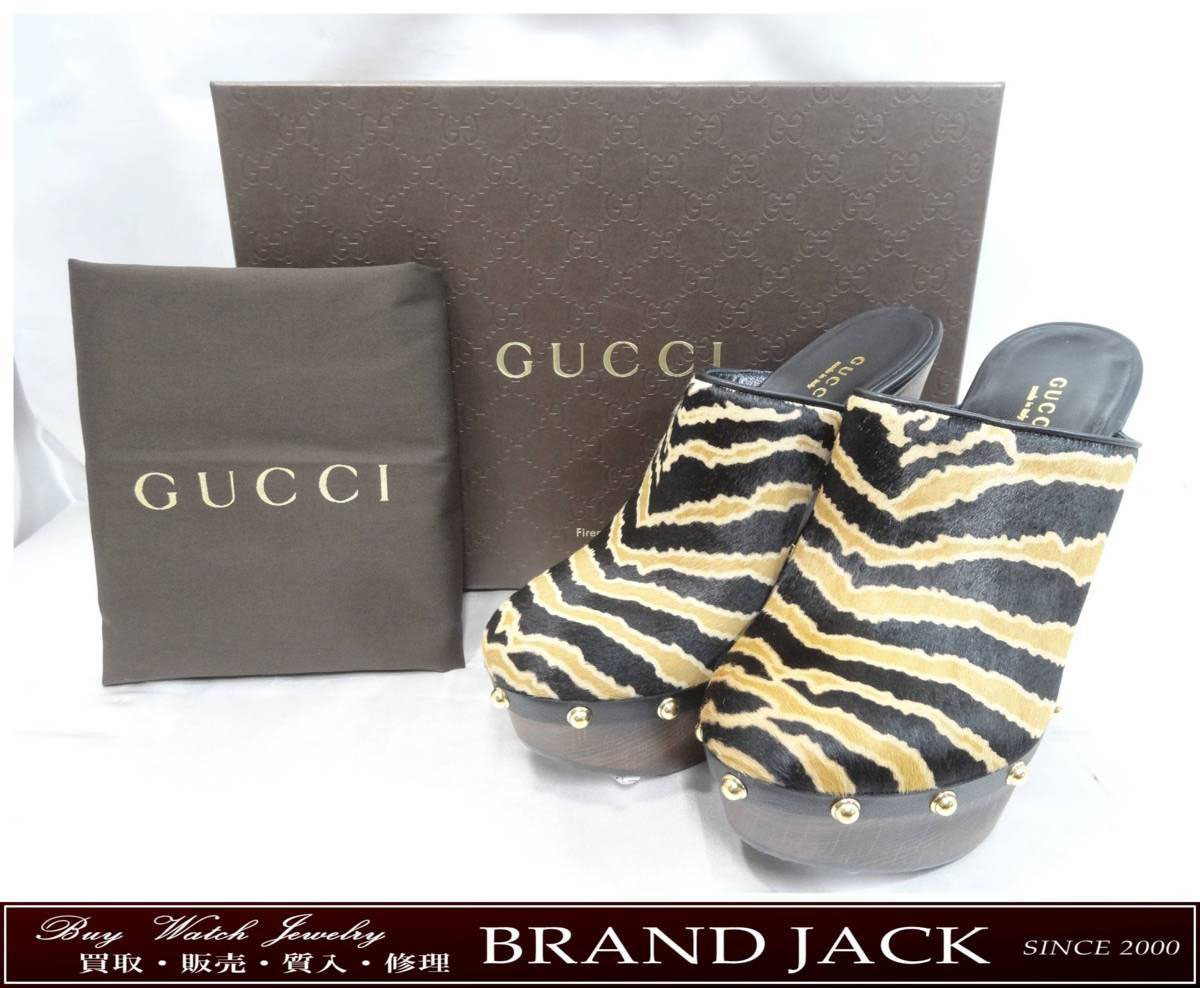 GUCCI ヒョウ柄 サボサンダル GUCCI ヒョウ柄 サボサンダル