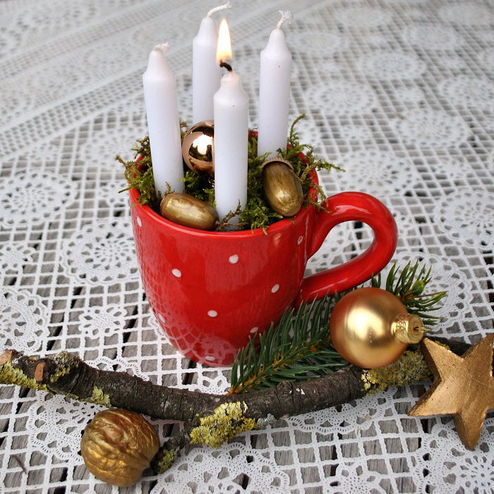 Adventskranz-Ideen - Landhausidyll-Gartenkeramik