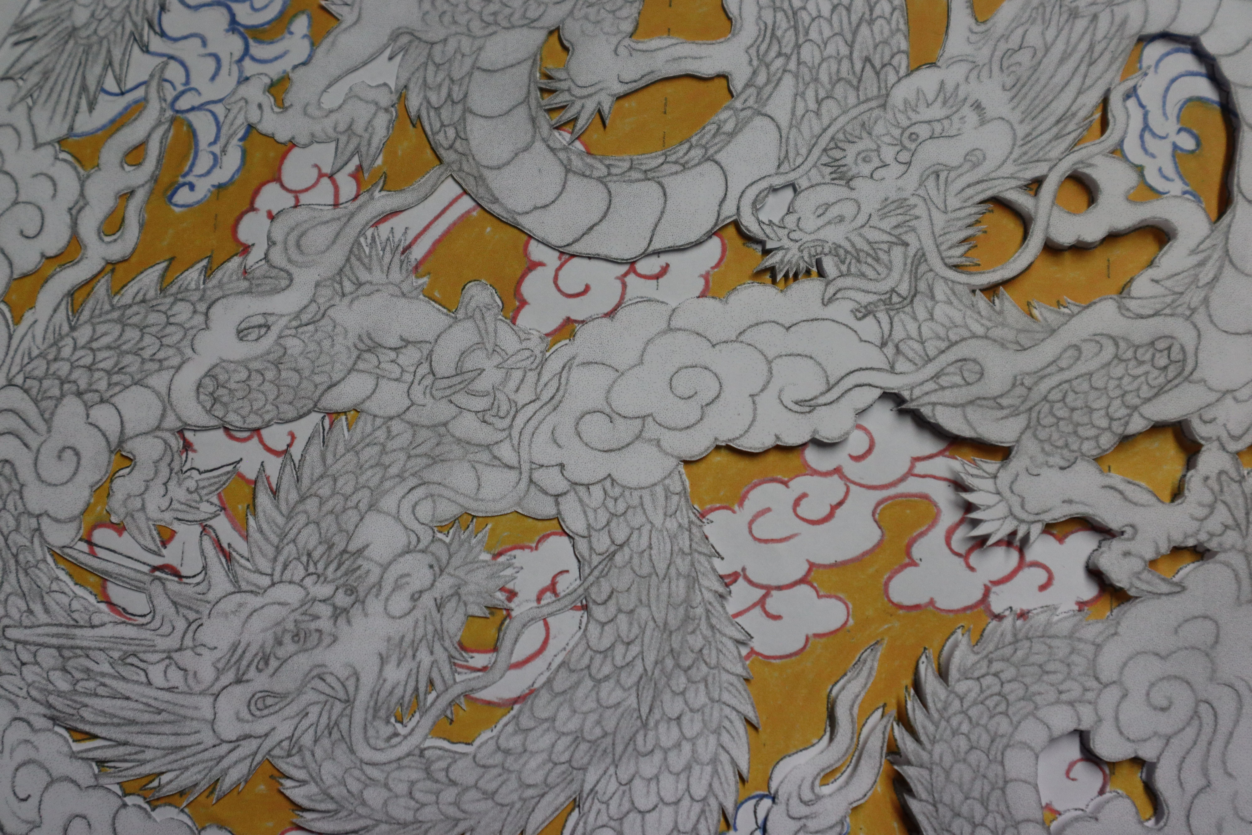 龍の天井彫刻彩色の経過報告 - ｜浄土真宗本願寺派｜熊本県菊池市