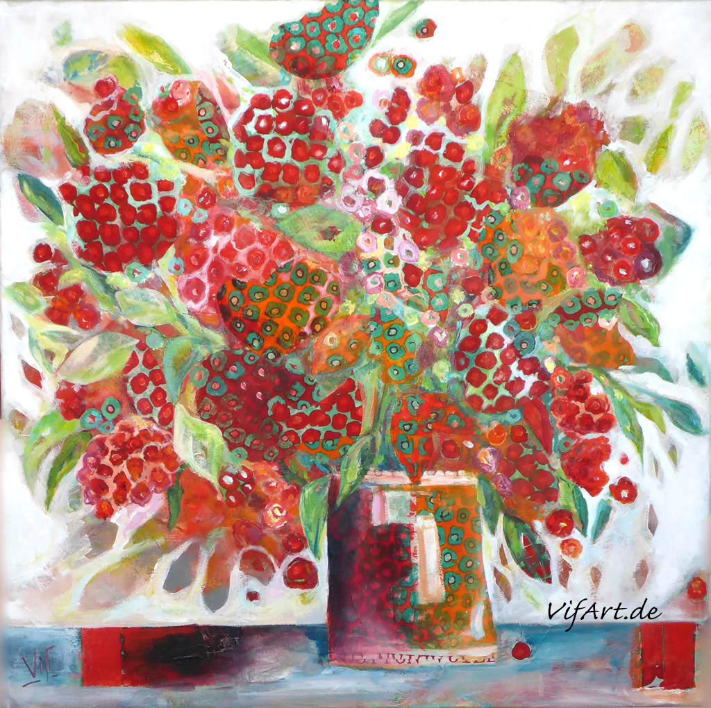 Mixed Media Stoff Und Acrylfarbe Bilderwelt Von Viviane Betz