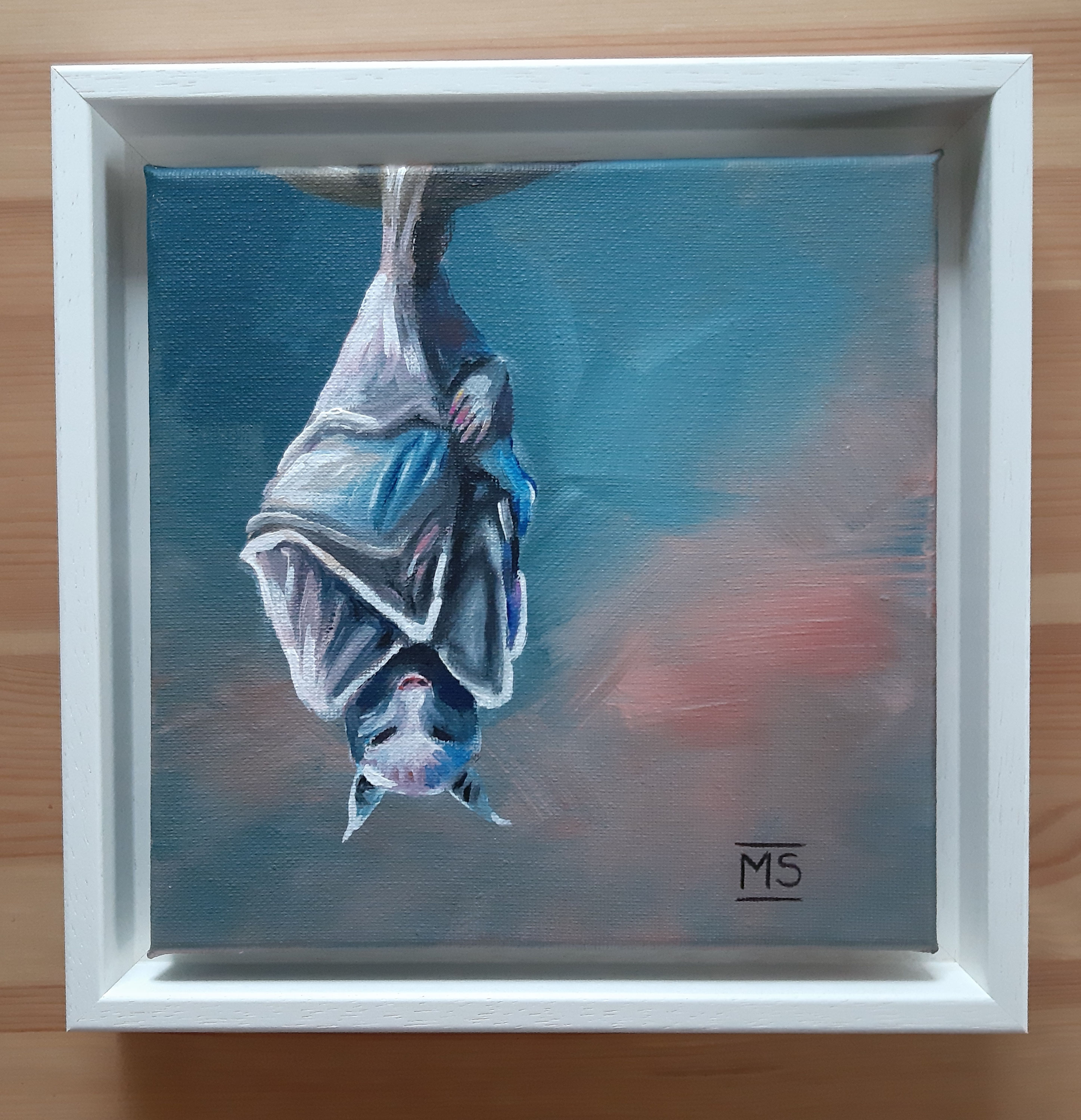 Vogel Uff Einem Kabel 101 Abstrakte Abstrakte Malerei Von