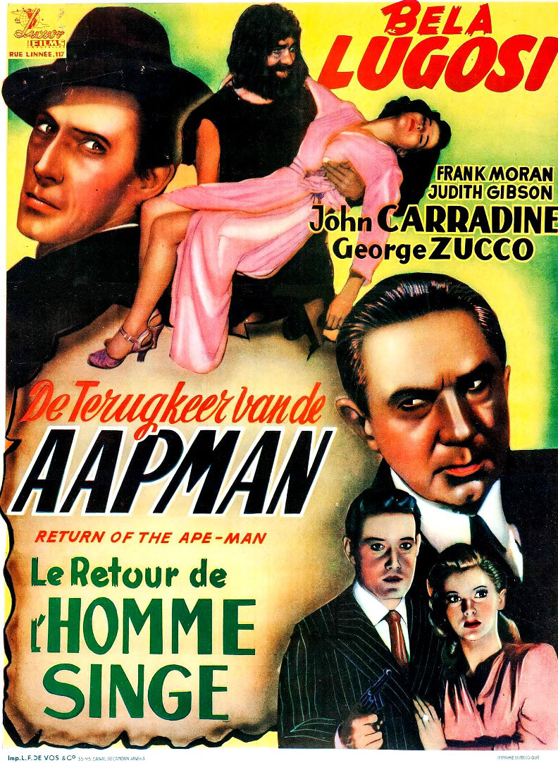 L Homme De Ma Vie Film LE RETOUR DE L'HOMME SINGE (1944) - Horror-ScaryWeb.com