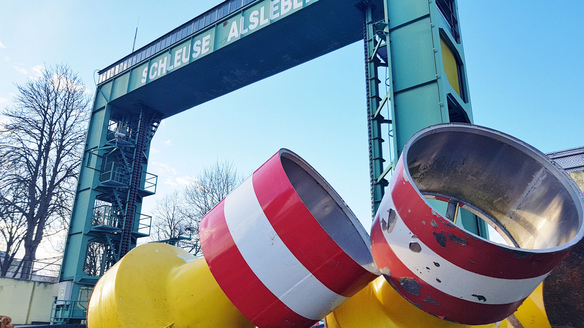 Vollsperrung Schleuse Alsleben - BBGLIVE