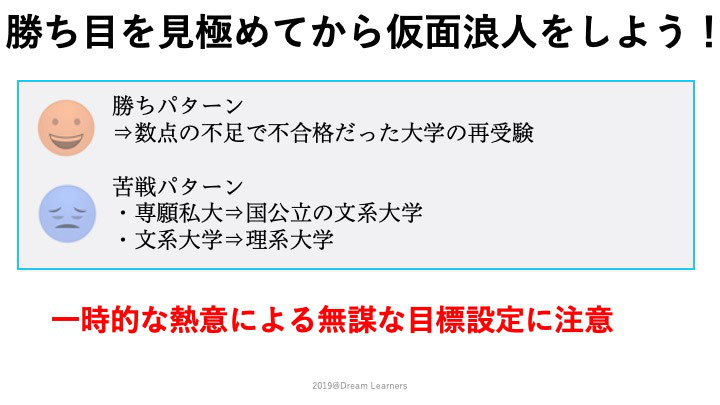 仮面浪人をするか しないか 鳥取県倉吉の学習指導 進路指導の塾ドリームラーナーズ 仮面浪人をするか しないか 鳥取県倉吉の学習指導 進路指導の塾ドリームラーナーズ