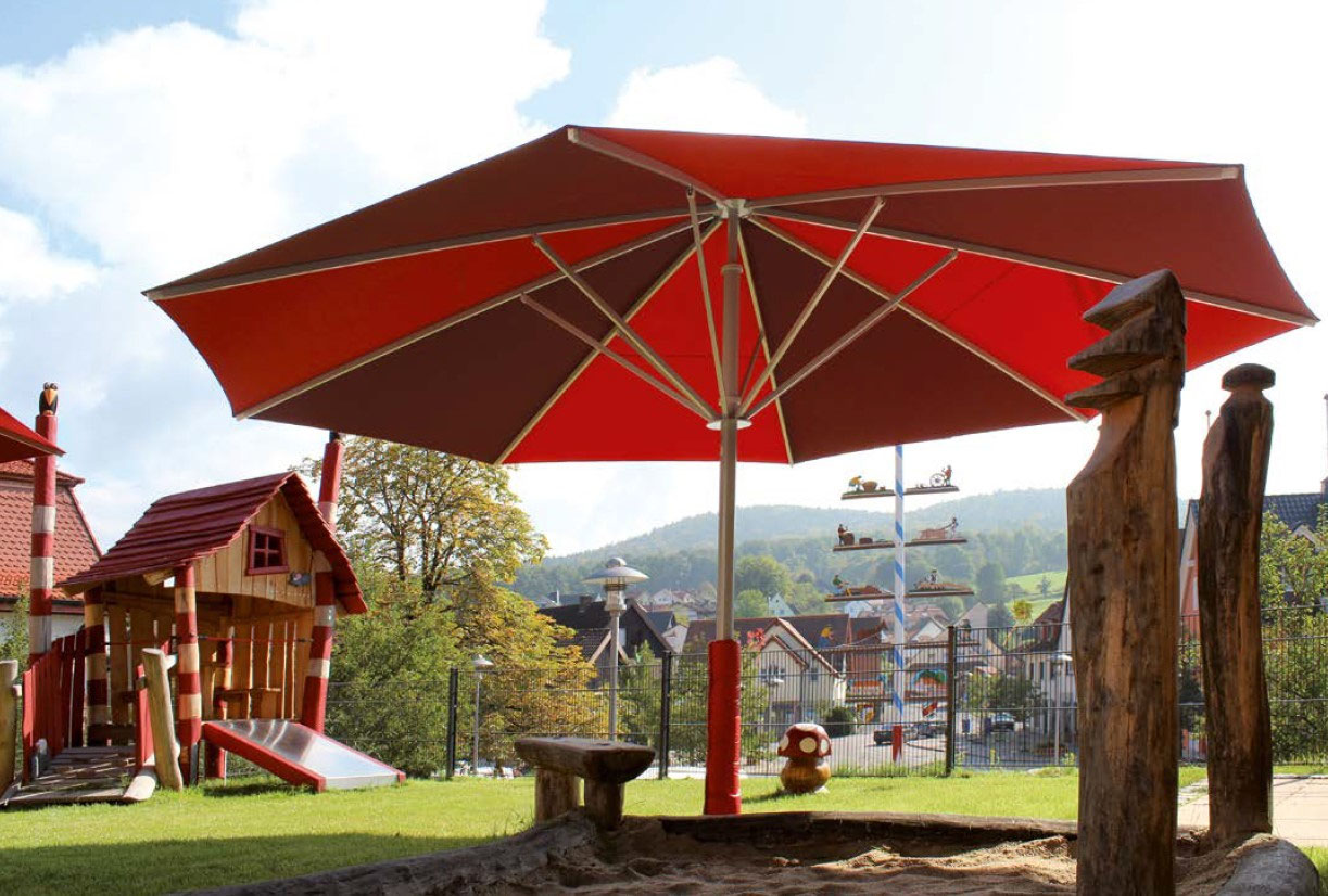 Sonnenschutz im Kindergarten - FINK Sonnenschirme may Schirmsysteme