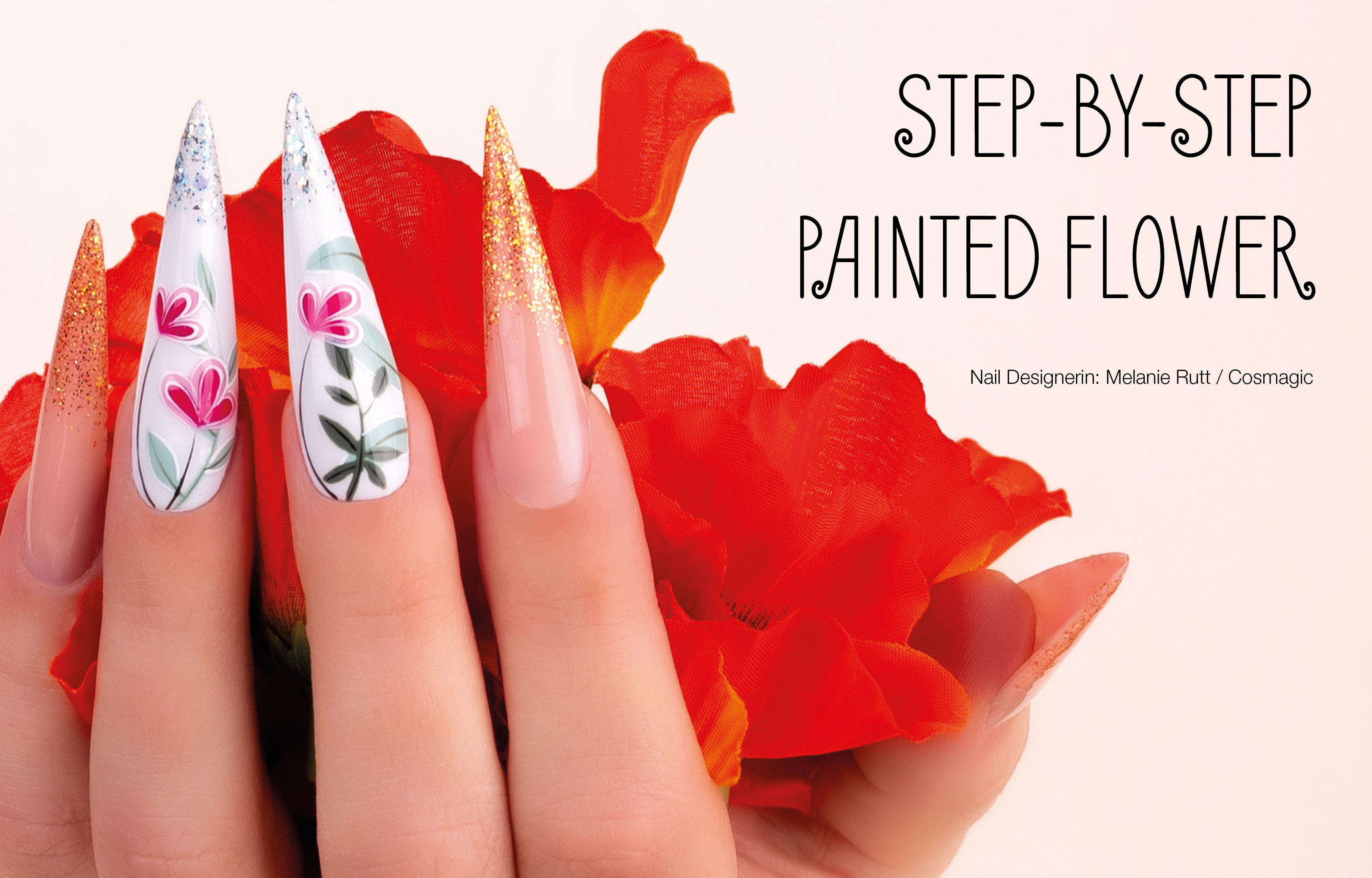 5-point flower nail art pen - wide 9
