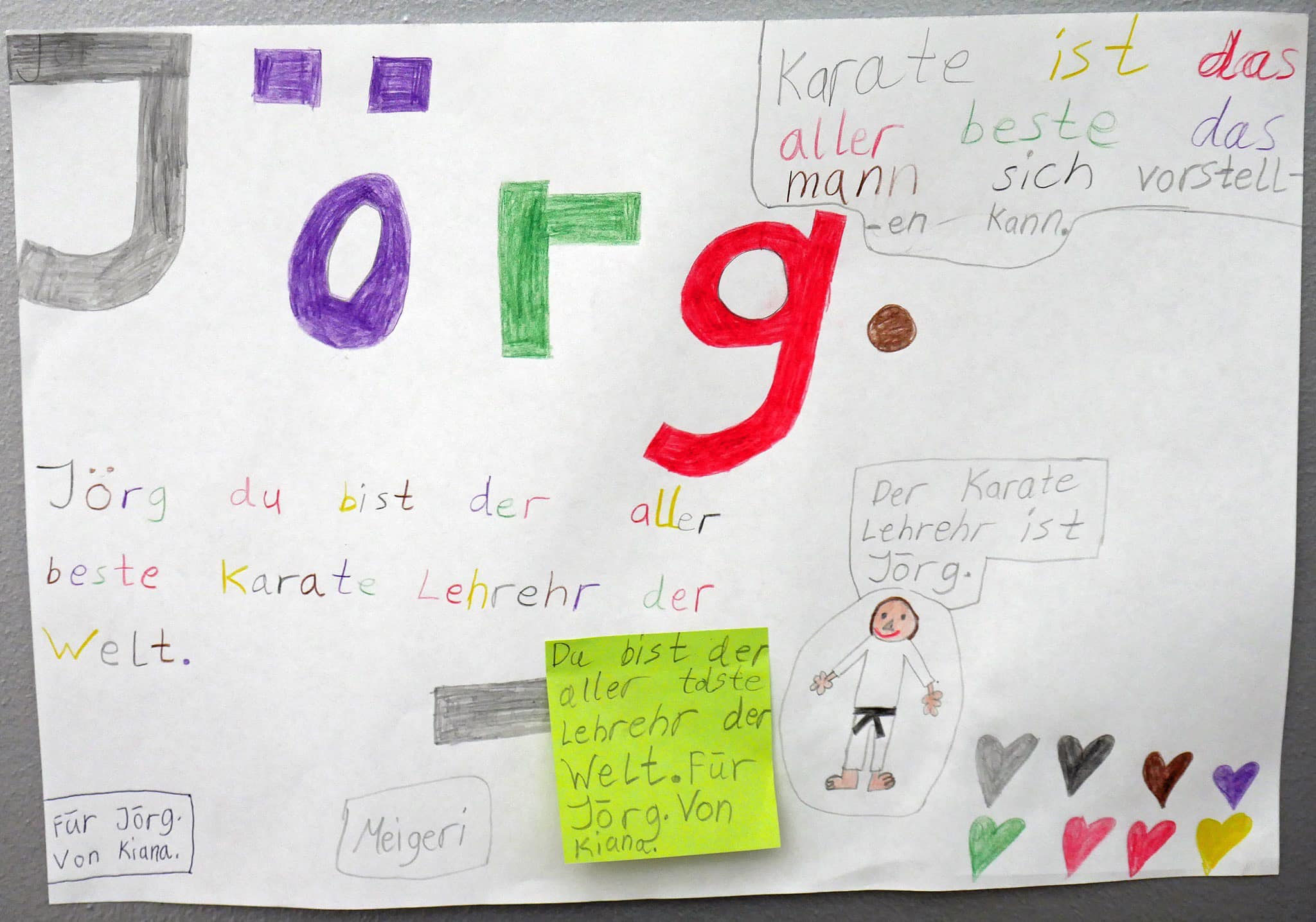 Du bist der beste Karate Kind