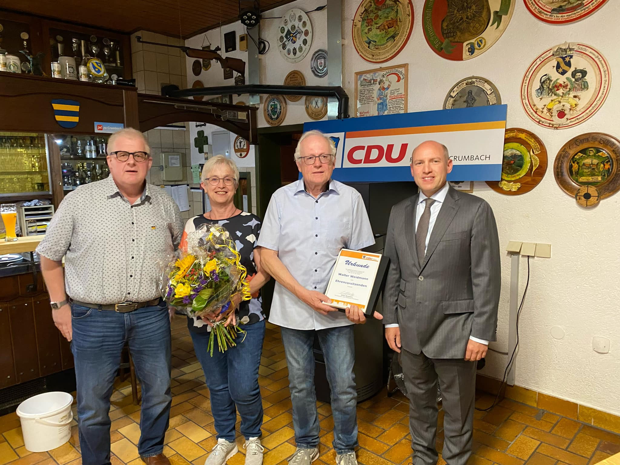 Walter Weidmann zum Ehrenvorsitzenden gewählt CDU FränkischCrumbach