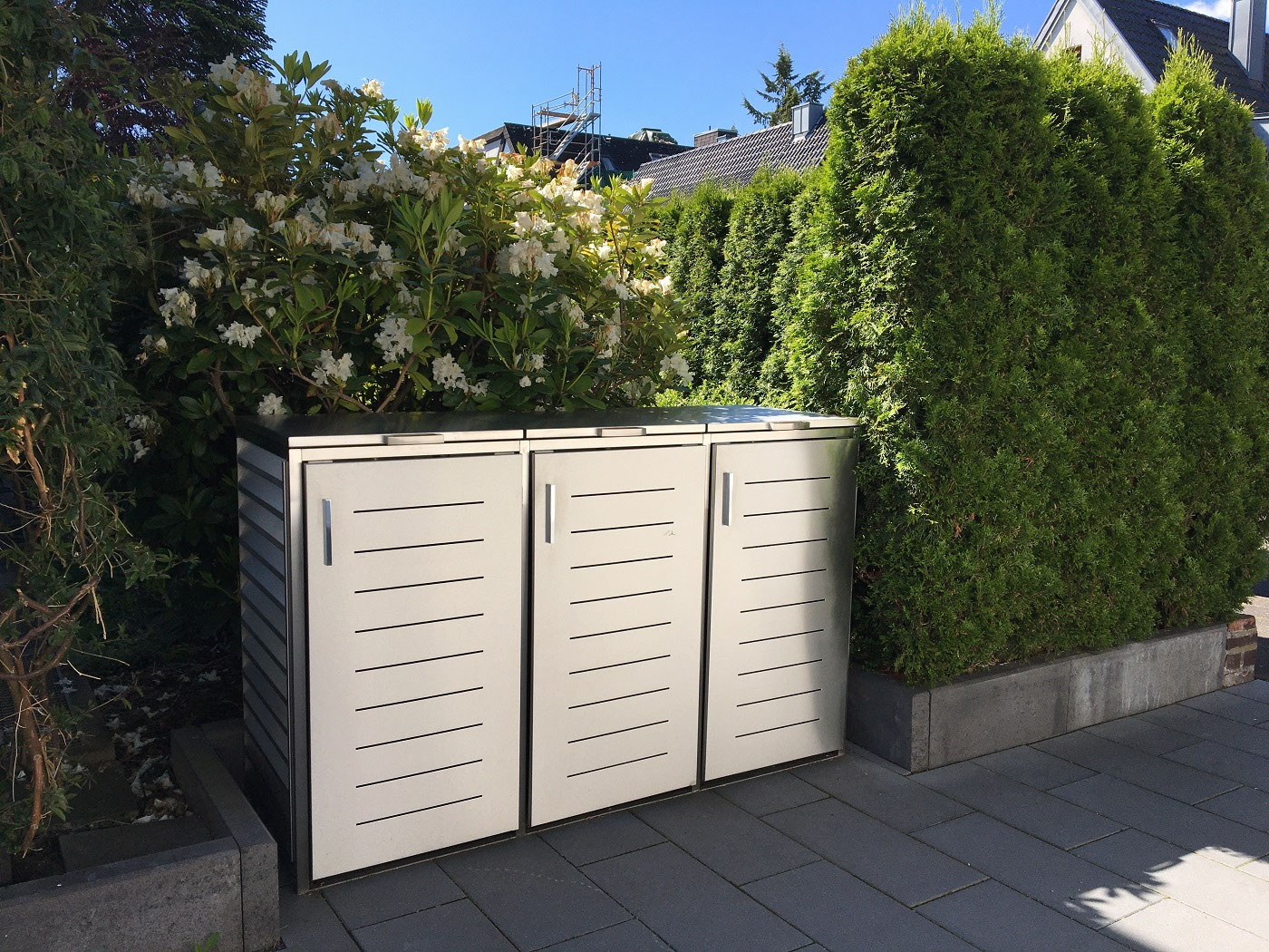 Mülltonnenbox 3er - RIBA-Mülltonnenboxen