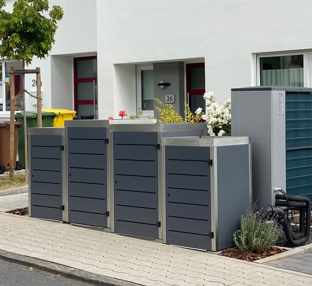 Mülltonnenbox 3er - RIBA-Mülltonnenboxen