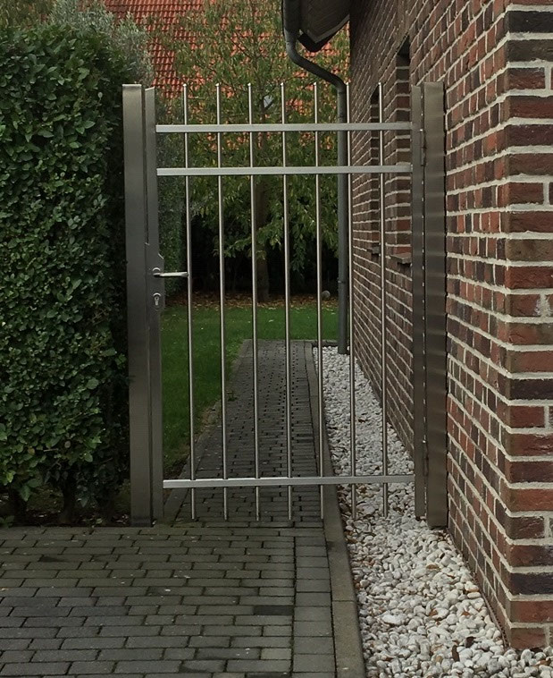 Gartentor Edelstahl - RIBA-Mülltonnenboxen