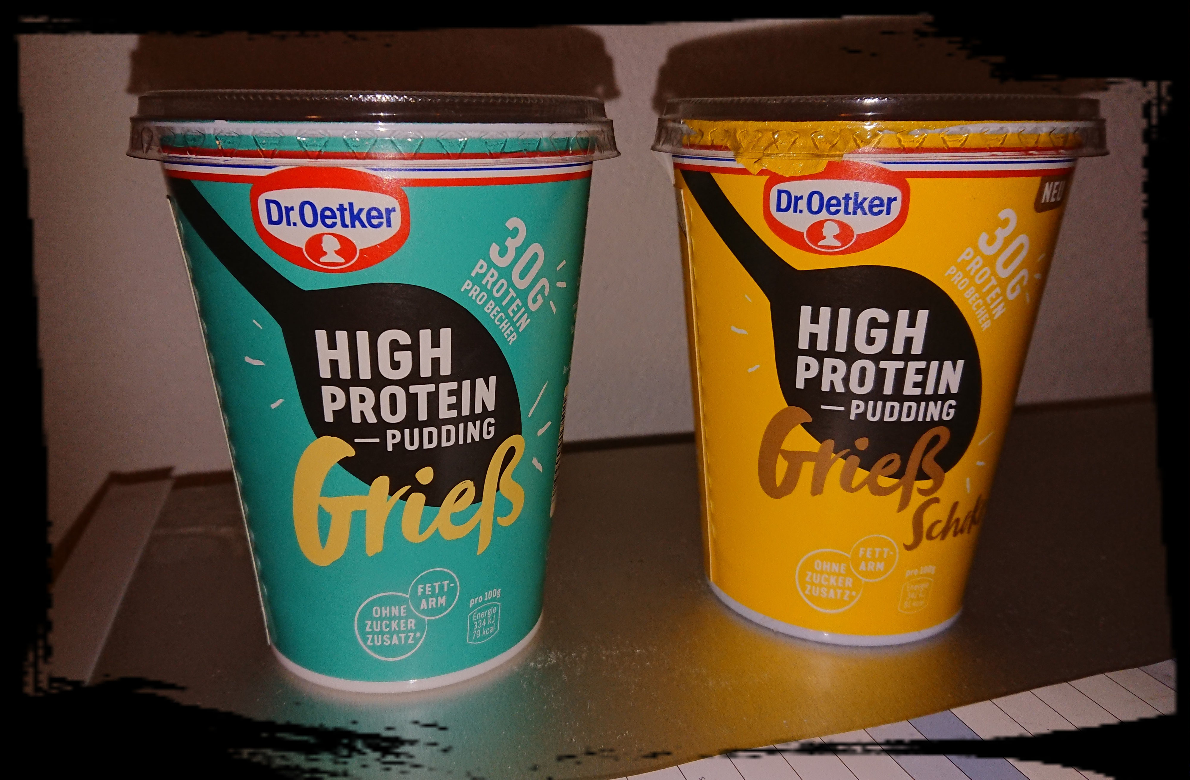 Dr.Oetker High Protein Pudding Grieß, Schokogrieß, Karamell und