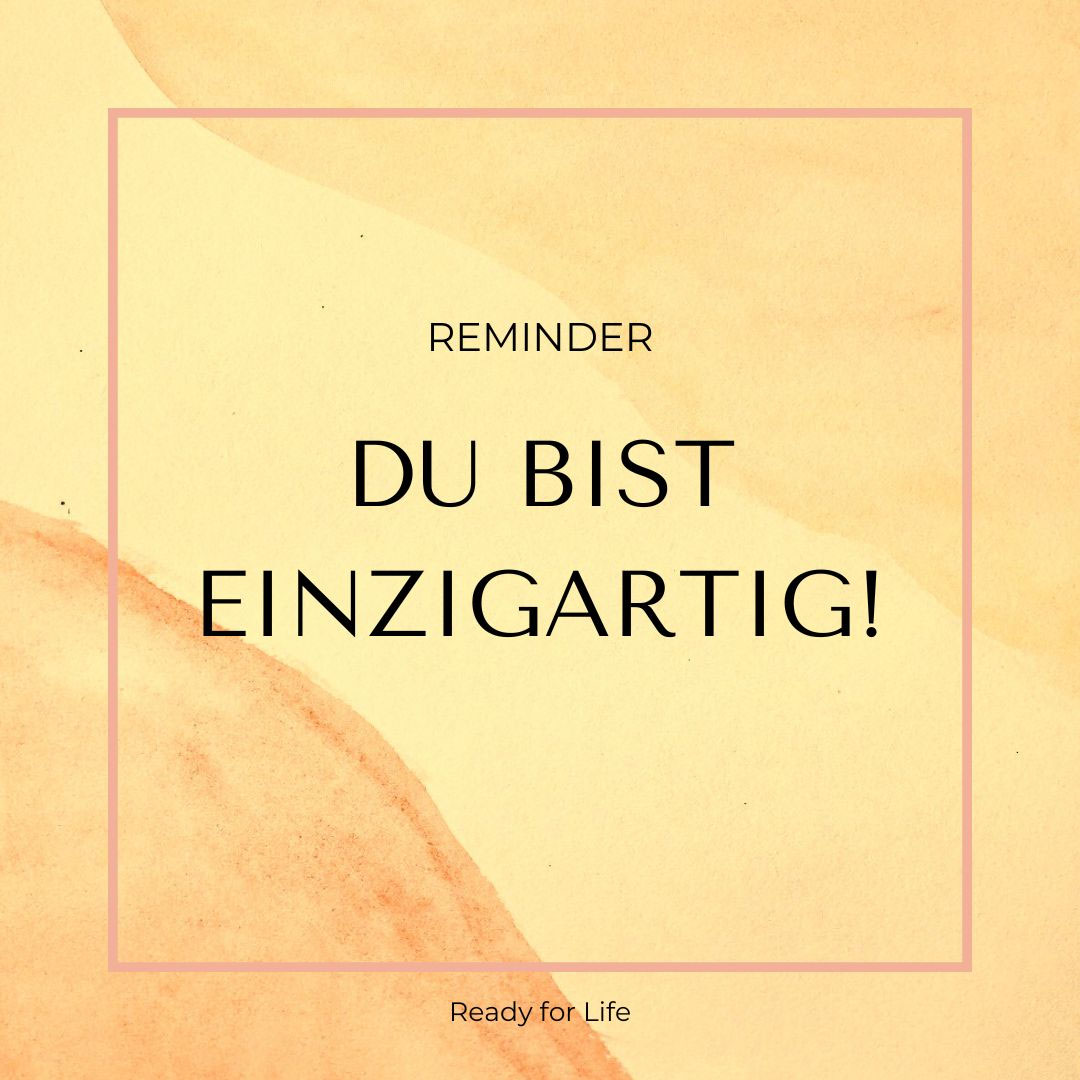 Du Bist Einzigartig Fr Mich