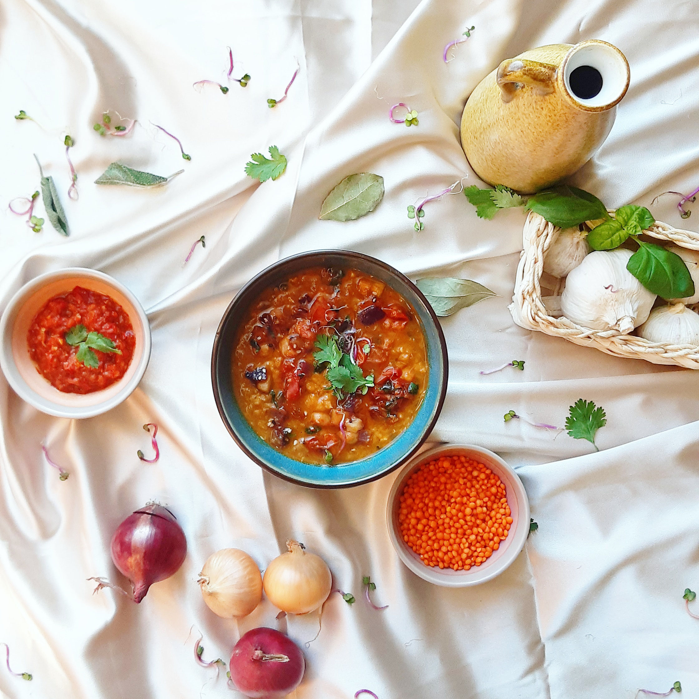 Spicy Red Lentil Soup with the flavors of Marocco ...