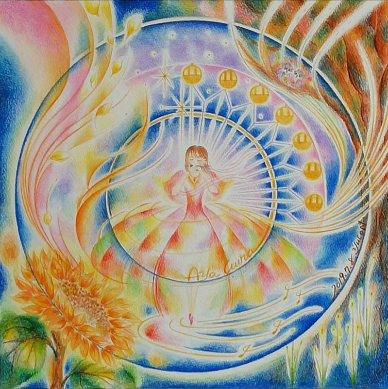 風の描き方 関西 大阪 兵庫 オーラ診断 鑑定しアート絵画等を制作 Aura Artist Yucon