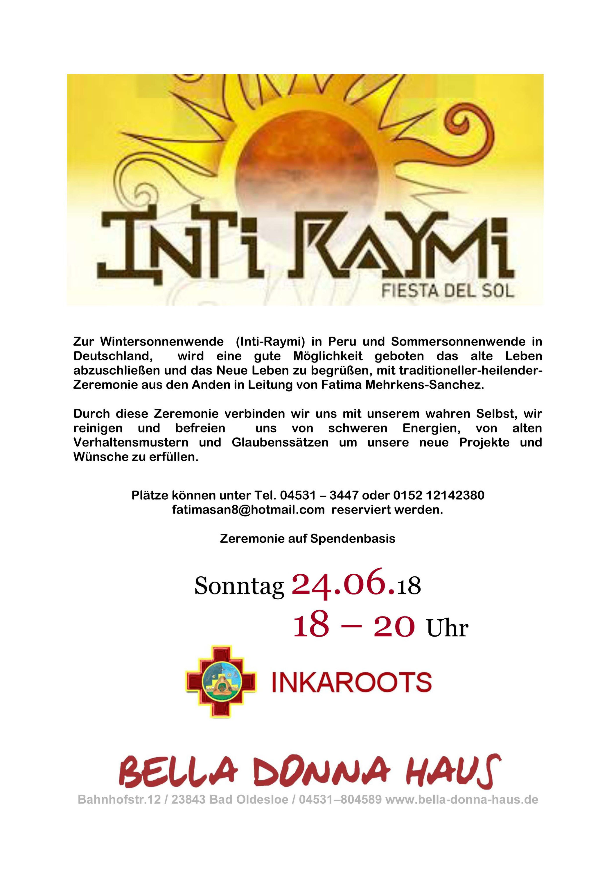 Inti Raymi Zeremonie Zur Sonnenwende Bella Donna Ein Haus