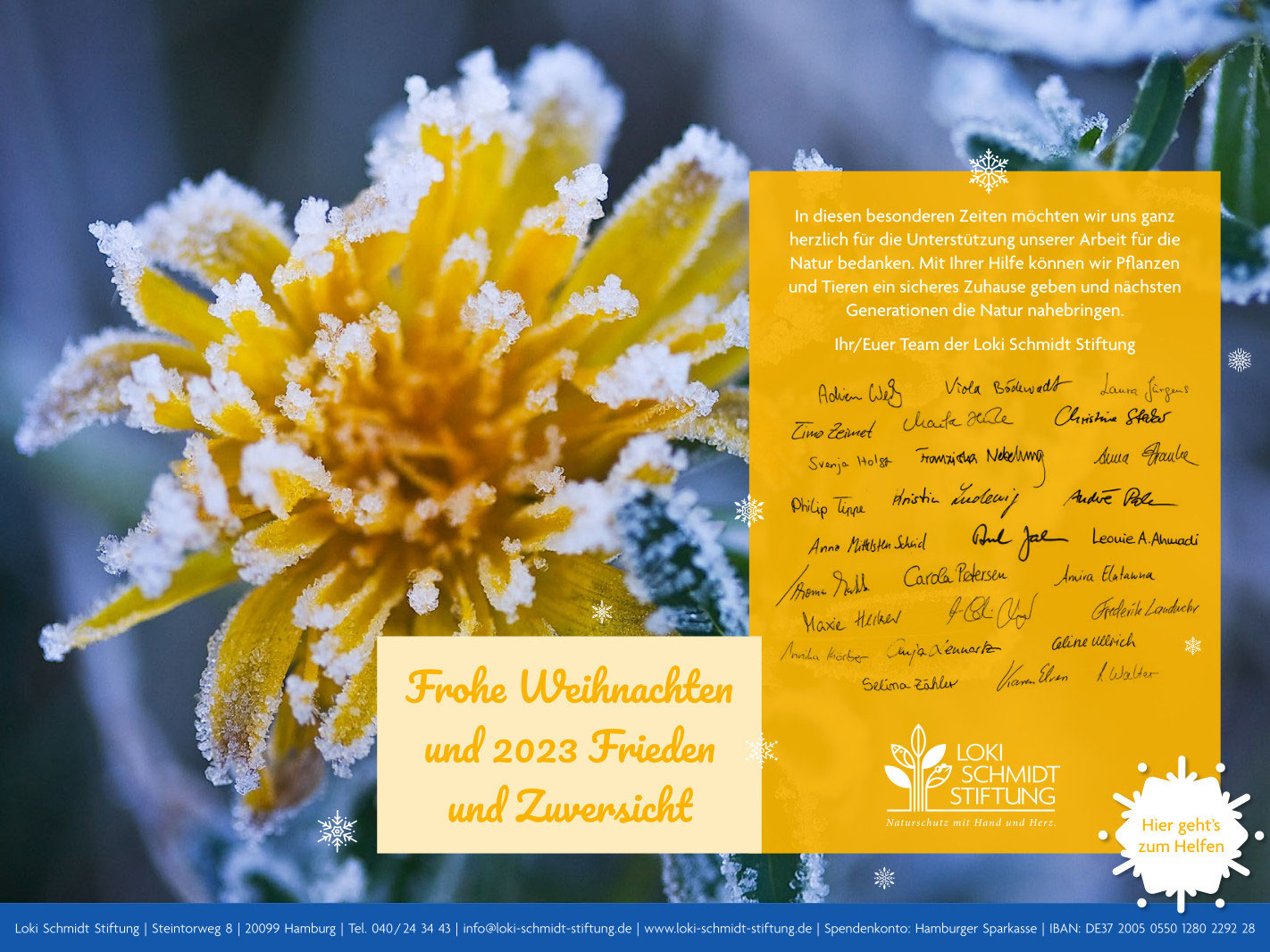 Frohe Weihnachten und einen guten Rutsch ins Jahr 2023! Moin Biber