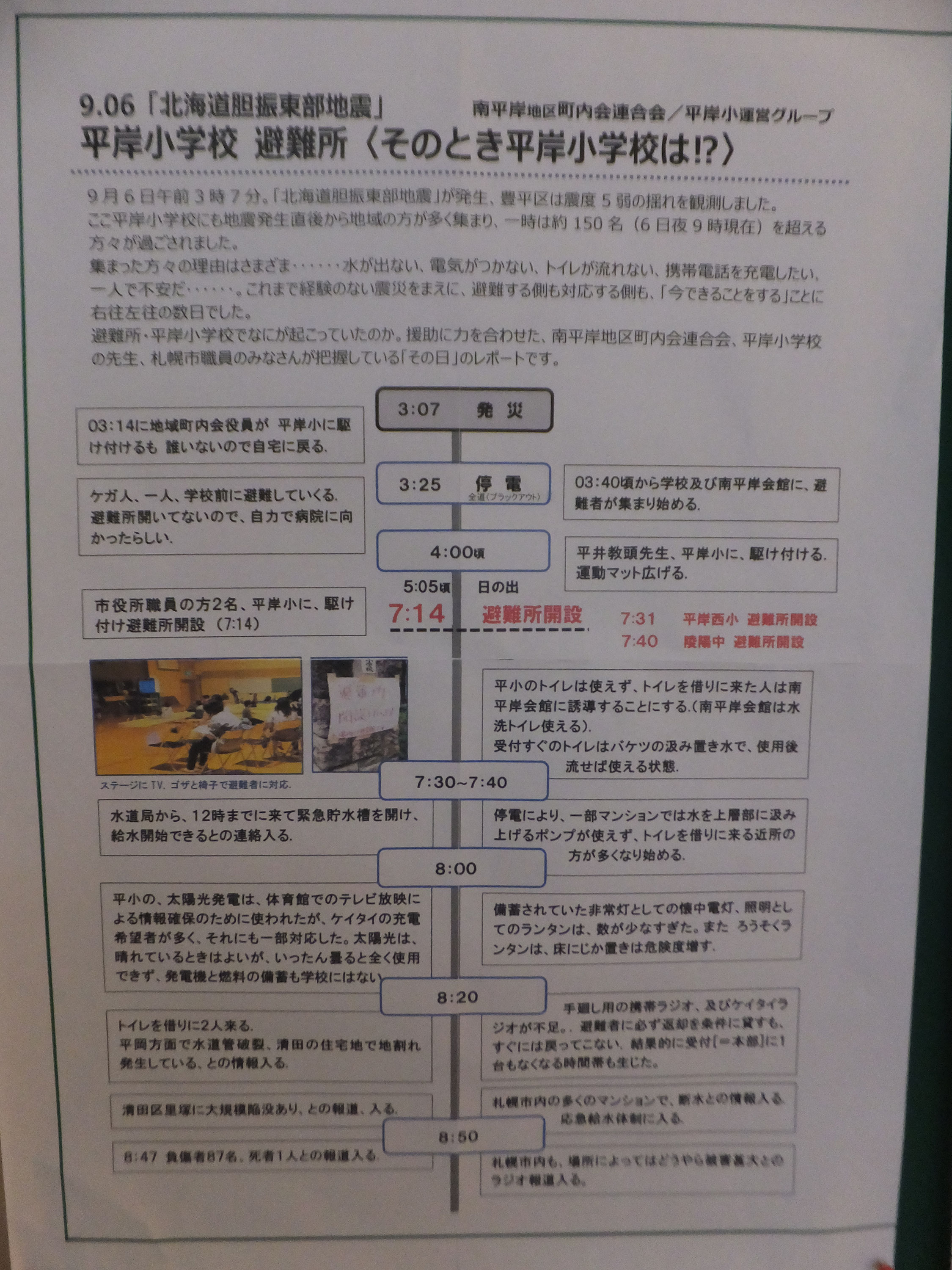 その時 平岸小で何が起きたのか 胆振東部地震からの２４時間活動記録 道新りんごステーション