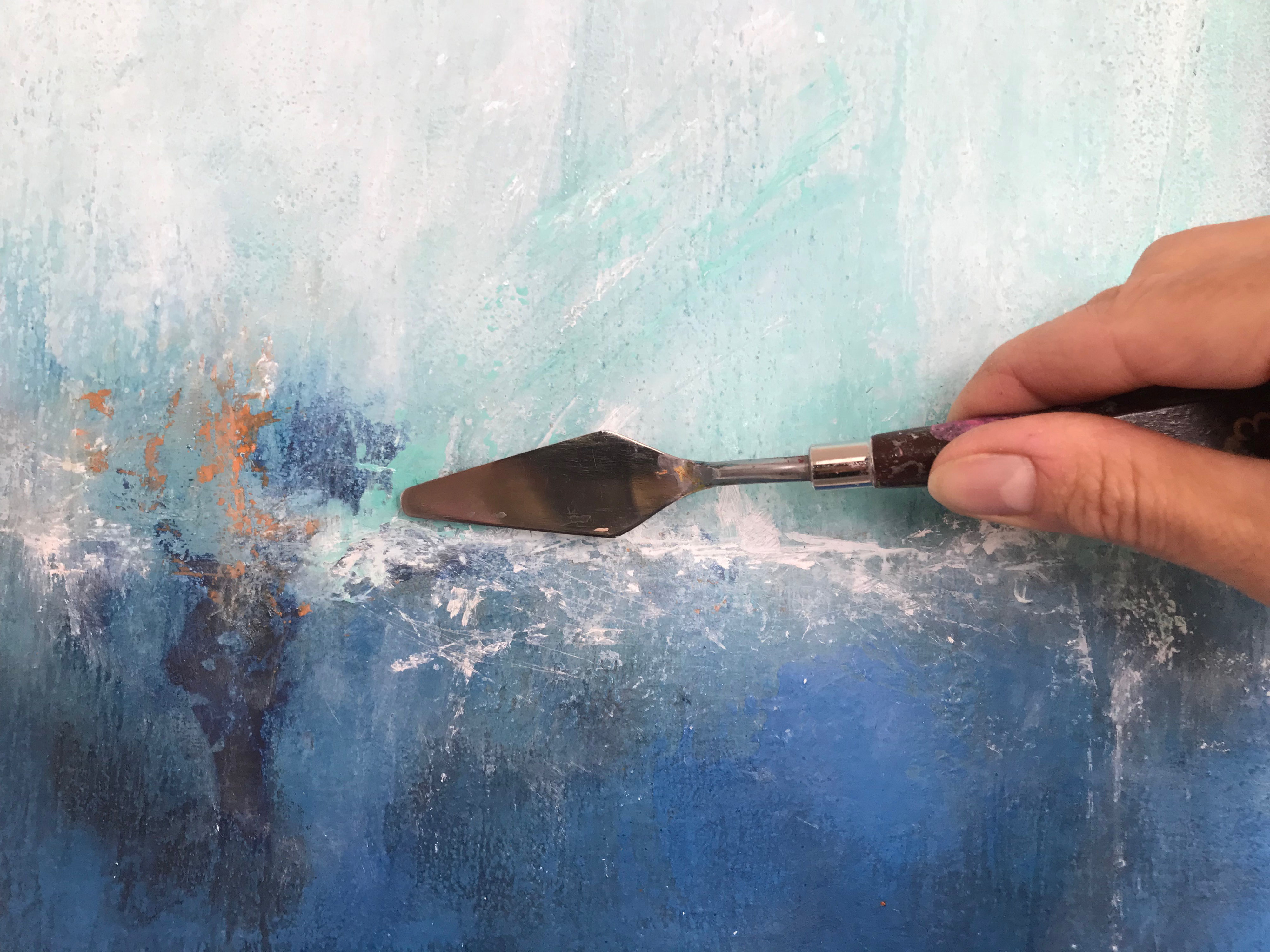 Abstrakt Acryl Bild Auf Leinwand Handgefertigt