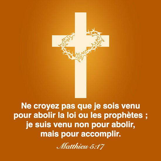 Évangile du jour – Matthieu 5:17 - Dieu est mon Sauveur