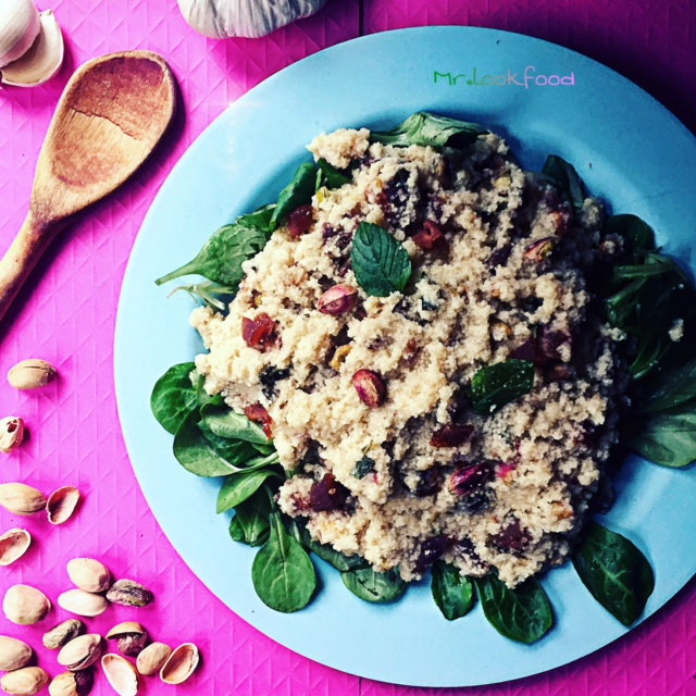 Couscous met pistache enzo Mr. Lookfood vegan recepten