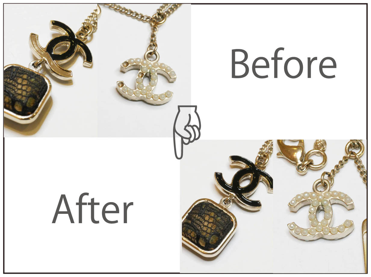 CHANEL シャネル　ネックレス　割れ シャネルのコスチュームジェリーネックレス2点の修理！！！ - 大阪