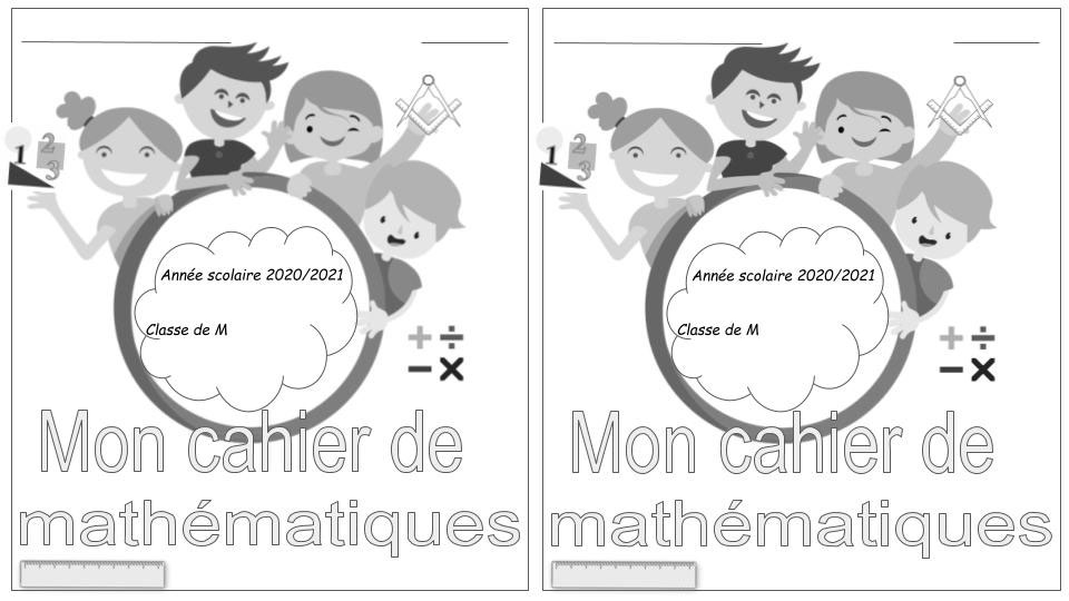 Maths Cahier De Lecons Page De Garde Page de garde Cahier de mathématiques - Bien en classe! Pédagogie