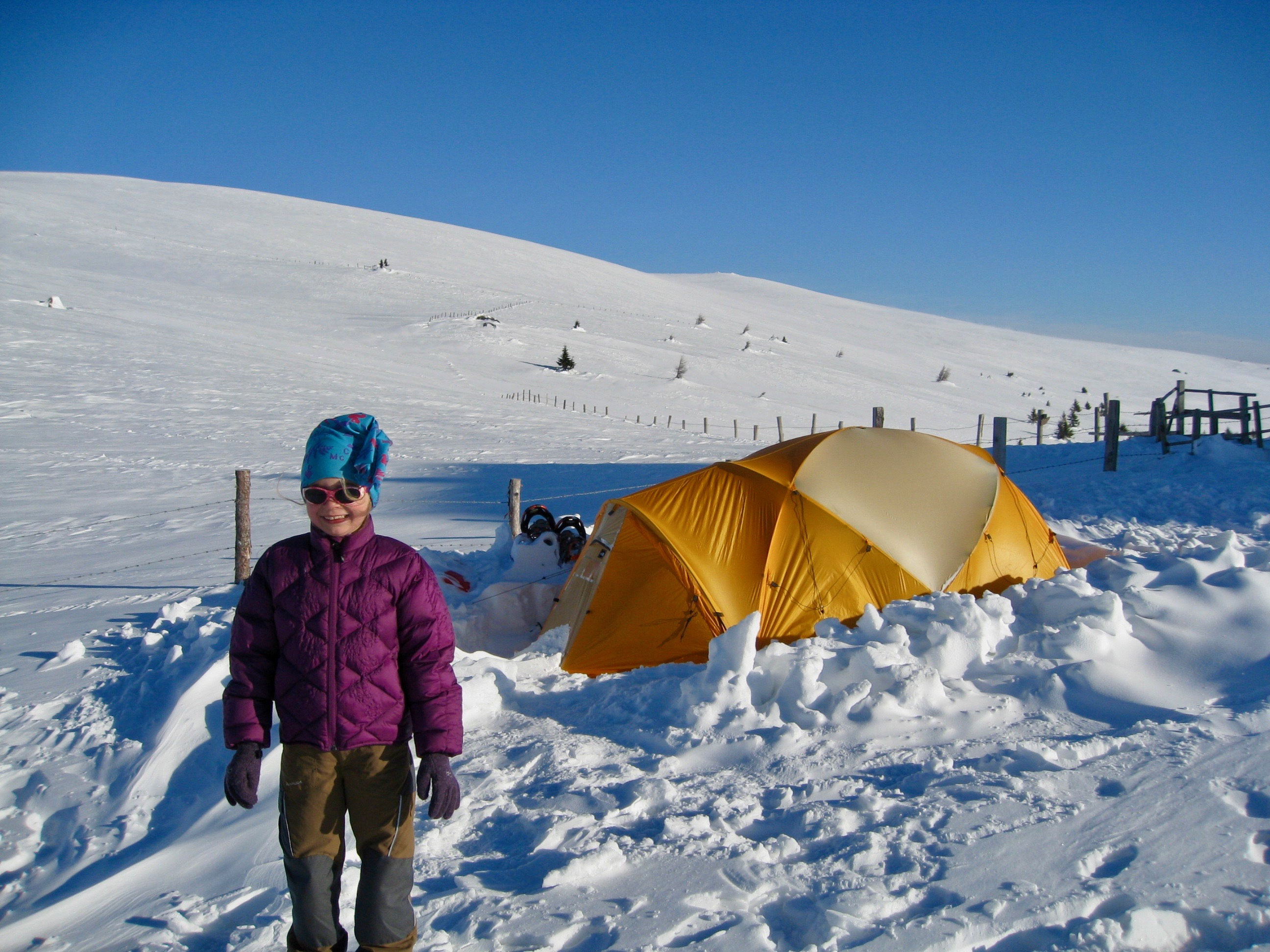Winterzelten mit Kinder - Reiner Berge