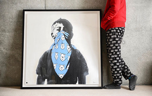 激安ブランド DOLK（ドルク) の最人気作品Teddy Riot(しかもキャンバス ）を 版画