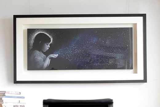 レア 限定50枚 John Doe in the wings ジョン・ドウ John Doe(ジョン・ドウ) の 特別なキャンバス作品を額装しました