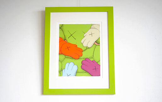 値引きする KAWS ノイズ - シルクスクリーン作品【URGE】を額装しました。 絵画
