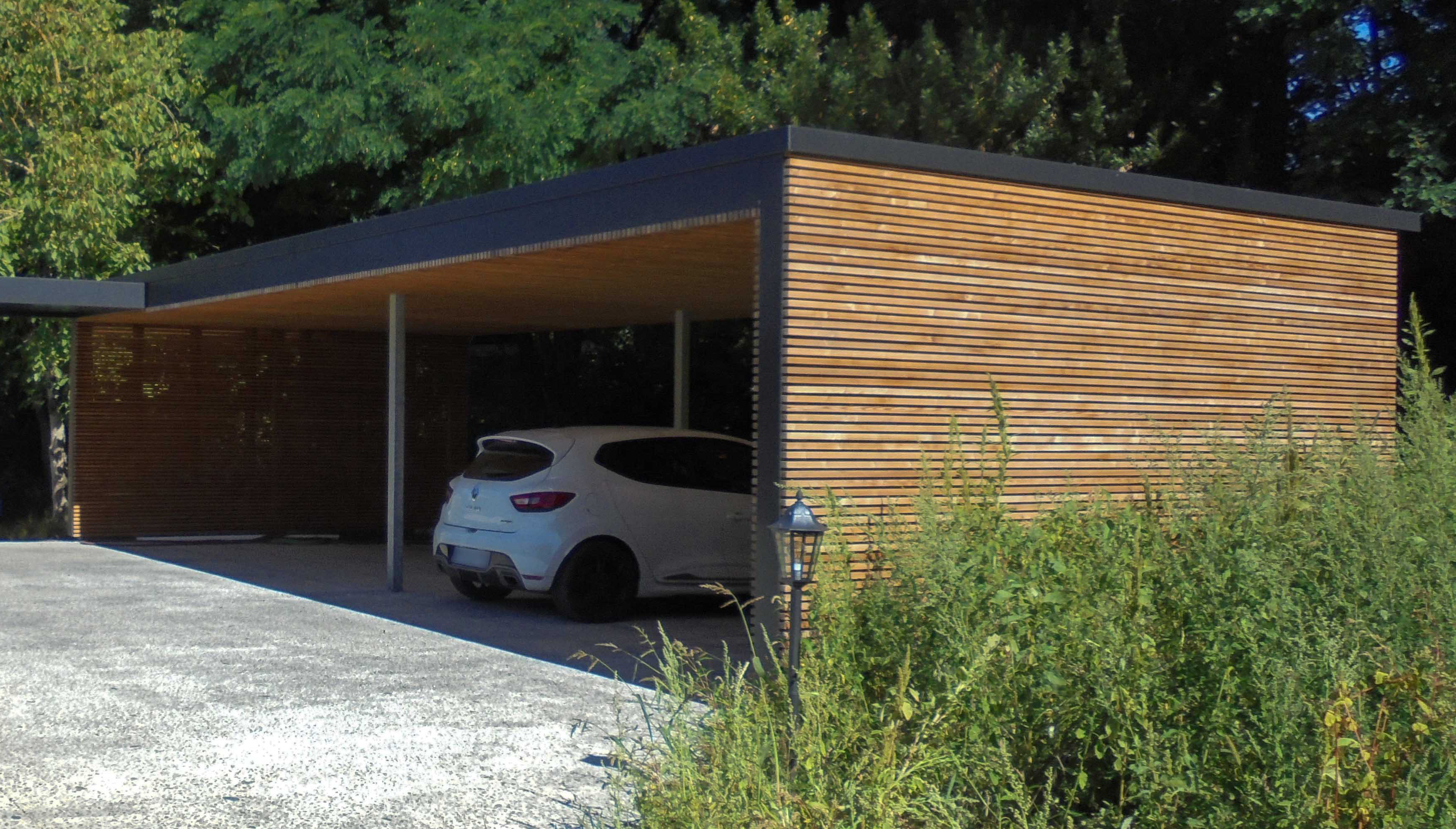 Realisation D Un Carport En Bois Technibois Menuiserie Trichereau