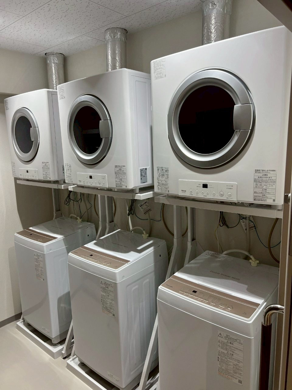 ガス衣類乾燥機「乾太くん5kgスタンダード」3台設置