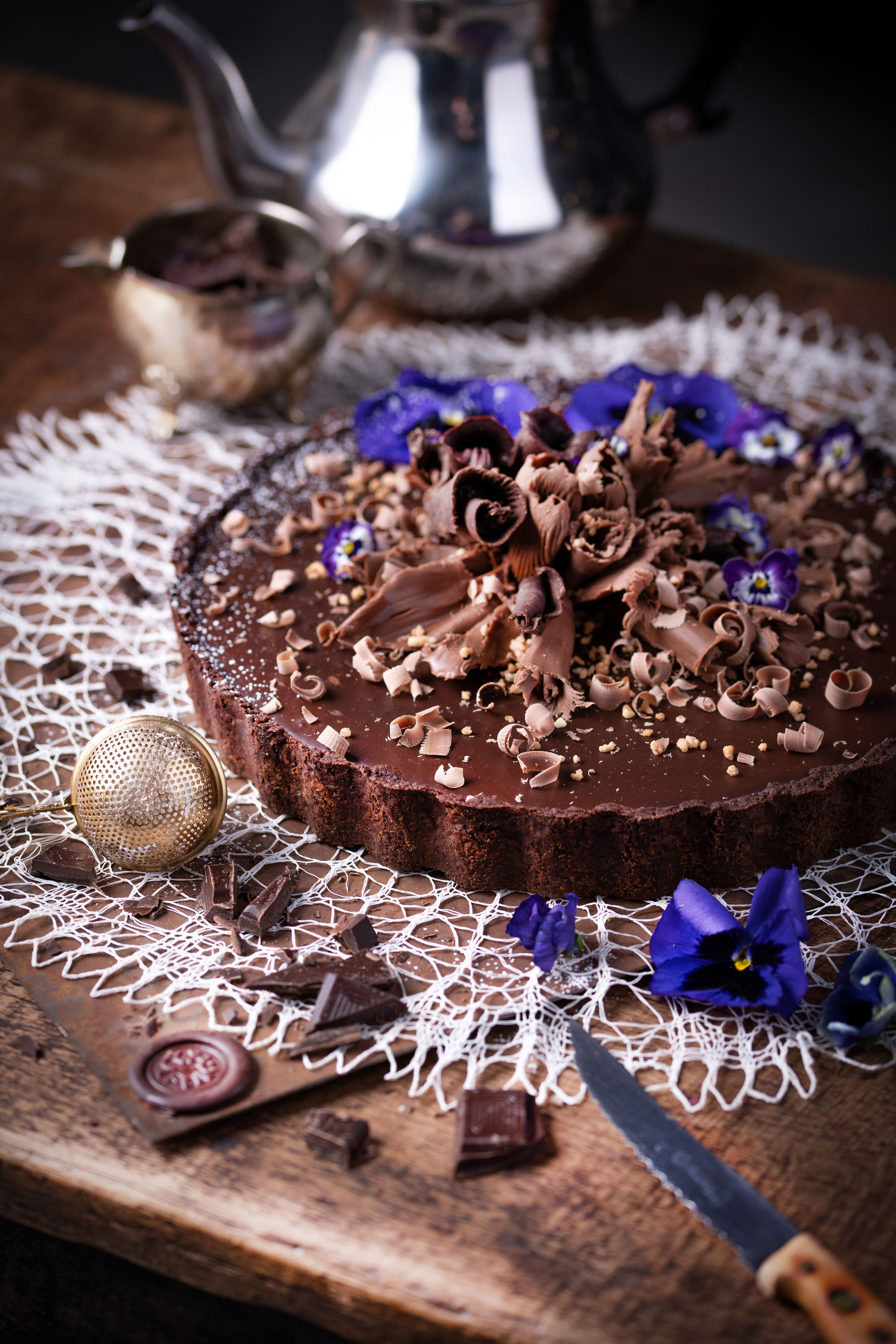 Dunkle Schokoladentarte - patisserie-de-luxes Webseite!